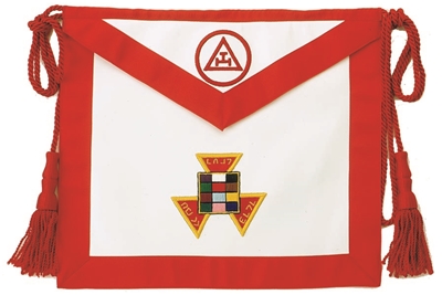  Royal Arch Past High Priest Apron with Triple Tau in circle